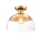 Designers Fountain Rey 13 in. 1-Light Brushed Gold Modern Semi Flush Mount with Clear Glass Shade for Bedrooms D308M-SF-BG - alternate 2